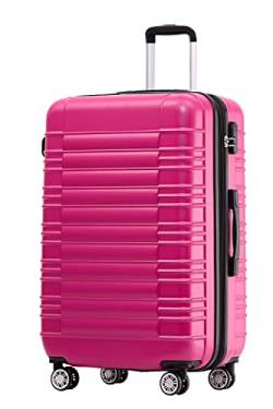 BEIBYE 2088 Zwillingsrollen Reisekoffer Koffer Trolleys Hartschale M-L-XL-Set (Peach, L) von BEIBYE