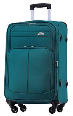 BEIBYE 4 Rollen Reisekoffer .Stoffkoffer Handgepäck Kindergepäck Gepäck Koffer Trolley Set-XL-L-M (Turquoise, M-Handgepäck-54cm) von BEIBYE