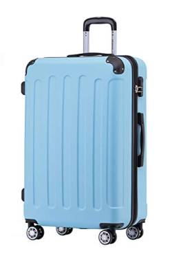 BEIBYE Hartschalen-Koffer Trolley Rollkoffer Reisekoffer Handgepäck 4 Rollen (M-L-XL-Set) (Glacial Blue, XL) von BEIBYE