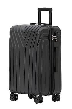 BEIBYE Kofferset Rollkoffer Koffer Hartschale,TSA Schloß, Zwillingsrollen, Erweiterung (Schwarz, 66 cm) von BEIBYE