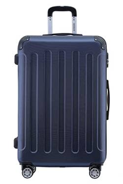BEIBYE Zwillingsrollen Hardcase Reisekoffer Koffer Trolleys Hartschale in XL-L-M in 14 Farben (Dunkelblau, Mittler Koffer (66cm)) von BEIBYE