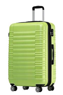 BEIBYE Zwillingsrollen Reisekoffer Koffer Trolleys Hartschale M-L-XL-Set (Green, XL) von BEIBYE