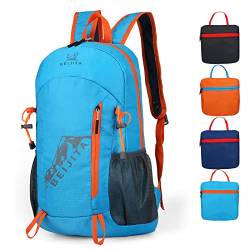 BEIJITA 20L Leichter Faltbarer Rucksack Kleiner Rucksack Wanderrucksack Reisen Camping Outdoor Sport Rucksack verstaubarer Tagesrucksack, Wasserdichte und Verschleißfeste Taschen für Damen Herren von BEIJITA