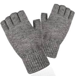 BEIRCOIN Fingerlose Handschuhe, Handschuhe ohne Finger Winter Warme Strickhandschuhe Arbeiten Camping Wandern Laufen Radfahren Fahren für Herren und Damen von BEIRCOIN