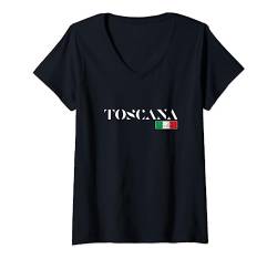 Toskana, Italien, Urlaub, Party T-Shirt mit V-Ausschnitt von BELLA ITALIA by PENTAMOBY