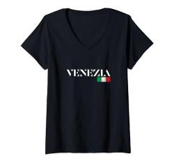 Venedig Venedig Italien Urlaub Sommerfest T-Shirt mit V-Ausschnitt von BELLA ITALIA by PENTAMOBY