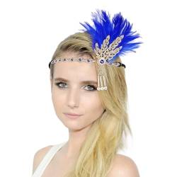 Damen Stirnband übertrieben Feder Haarband Karneval Tag Partei prom Zubehör Hochzeit Partei Kopfschmuck Haarschmuck 03 von BELLIDONNA