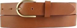 BELTINGER Damen-Gürtel aus Vollrindleder mit goldener Gürtelschnalle 3 cm | Leder-Gürtel für Damen 30mm | Chino-Gürtel | Tabac 90cm von BELTINGER