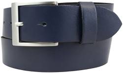 BELTINGER Gürtel aus 100% echtem Leder 4 cm | Jeans-Gürtel für Damen Herren 40mm | Spaltleder-Gürtel in 4cm | Marine 80cm von BELTINGER