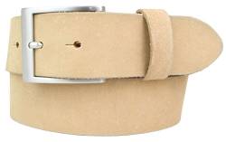 BELTINGER Gürtel aus weichem Vollrindleder 4 cm | Jeans-Gürtel für Damen Herren 40mm | Ledergürtel 4cm | Natur 110cm von BELTINGER