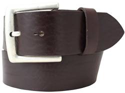 BELTINGER Jeansgürtel aus Vollrindleder 4,5 cm | Leder-Gürtel für Herren 45mm | Breiter Herren-Gürtel aus echtem Leder | Braun 80cm von BELTINGER