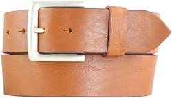 BELTINGER Jeansgürtel aus Vollrindleder 4,5 cm | Leder-Gürtel für Herren 45mm | Breiter Herren-Gürtel aus echtem Leder | Tabac 115cm von BELTINGER