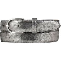 BELTINGER Ledergürtel Damen-Gürtel in Metall-Optik 3 cm - Leder-Gürtel Metallic-Look für Dam von BELTINGER