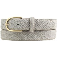 BELTINGER Ledergürtel Damen-Gürtel mit Pythonprägung und goldener Gürtelschnalle 3 cm - Lede von BELTINGER