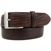 BELTINGER Ledergürtel Gürtel mit Echsenprägung 4 cm - Jeans-Gürtel für Damen Herren 40mm Rep von BELTINGER