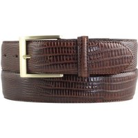 BELTINGER Ledergürtel Gürtel mit Echsenprägung 4 cm - Jeans-Gürtel für Herren mit goldener G von BELTINGER