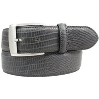 BELTINGER Ledergürtel Gürtel mit Edelstahl-Gürtelschnalle und Echsenprägung 4 cm - Jeans-Gür von BELTINGER