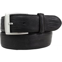 BELTINGER Ledergürtel Gürtel mit Edelstahl-Gürtelschnalle und Echsenprägung 4 cm - Jeans-Gür von BELTINGER