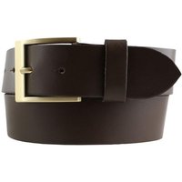 BELTINGER Ledergürtel Gürtel mit goldener Gürtelschnalle 4 cm - Jeans-Gürtel goldfarben 40mm von BELTINGER