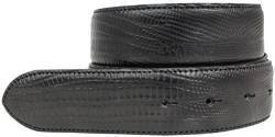 BELTINGER Wechselgürtel mit Echsenprägung ohne Schnalle 4 cm | Druckknopf-Gürtel für Damen Herren 40mm Reptil-Optik | Reptil-Muster | Schwarz 85cm von BELTINGER