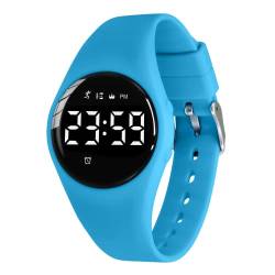 BEN NEVIS Digital Kinderuhr Jungen-Sports Outdoor Wasserdicht Armbanduhr mit LED-Licht,Wecker,Stoppuhr,Datum,Fitness Tracker Uhr mit Schrittzähler,Distanz-Silikon Armband Blau von BEN NEVIS