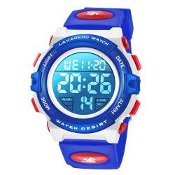 BEN NEVIS Digital Uhren für Kinder Jungen - 50 M Wasserdicht Sports Outdoor Digitaluhr Kinder Silikon Armbanduhr mit Wecker/Stoppuhr/LED-Licht/Stoßfest/Datum,Elektronische Kinderuhren Blau von BEN NEVIS