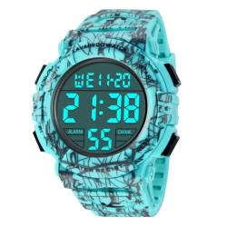 BEN NEVIS Herren Uhren Digital Sport Outdoor Armbanduhr 5 ATM wasserdichte Uhr mit Alarm/Kalender/Stoppuhr/Stoßfest von BEN NEVIS
