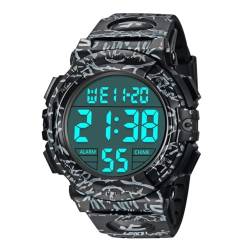 BEN NEVIS Herren Uhren Digital Sport Outdoor Armbanduhr 5 ATM wasserdichte Uhr mit Alarm/Kalender/Stoppuhr/Stoßfest von BEN NEVIS