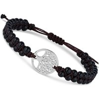 BENAVA Armband Yoga Armband - Onyx Edelstein Perlen mit Lebensbaum Anhänger, Handgemacht von BENAVA