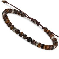 BENAVA Armband Yoga Armband - Tigerauge Edelstein Perlen mit Infinity Perlen, Handgemacht von BENAVA