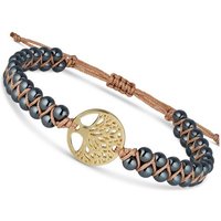 BENAVA Armband Yoga Armband - Tigerauge Edelstein Perlen mit Lebensbaum Anhänger, Handgemacht von BENAVA