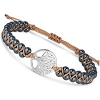 BENAVA Armband Yoga Armband - Tigerauge Edelstein Perlen mit Lebensbaum Anhänger, Handgemacht von BENAVA