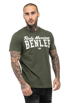BENLEE Herren T-Shirt Normale Passform Logo Olive/White XXL von BENLEE Rocky Marciano