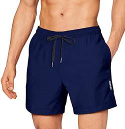 BENNIES Badehose Herren Badeshorts Männer Sporthose Herren kurz Shorts Bademode Boardshorts Schnelltrocknend Kurze Hose Schwimmhose Freizeithose mit Drawstring Swim Surfen Wassersport Summer Blau XL von BENNIES