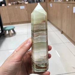 BEPHON 1 Stück Naturkristall Afghanische Jade Heilobelisk Quarz Zauberstab Grüne Kraftsteine ​​Geeignet for Möbeldekoration WEISHENYIN (Color : One Size) von BEPHON