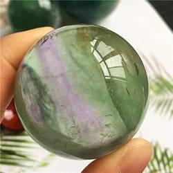 BEPHON Kristall 1pc50mm-80mm natürlicher Regenbogen Farbe Fluorit Quarzkristall Steinkugel große Kristallfluoritkugel für WEISHENYIN (Color : One Size) von BEPHON