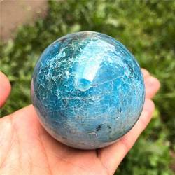 BEPHON Kristall natürlicher Blauer Apatit-Kugel-Kristallstein-Quarz-Geschenk-Wohnkultur WEISHENYIN (Color : 1pcs_Approx40-60mm) von BEPHON