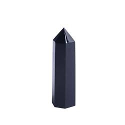 BEPHON Natürlicher Kristall, natürlicher Edelstein, schwarzer Obsidian-Zauberstab, Turm for Heimdekoration und Geschenke WEISHENYIN (Material : 10cm) von BEPHON
