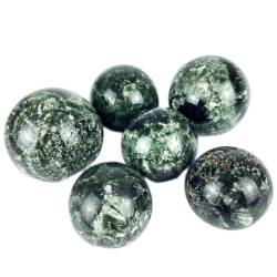 BEPHON Natürlicher Kristall 1pc Seltener natürlicher grüner Seraphinit-Kugel-Edelstein-Kristall-Quarz-Kugel für WEISHENYIN (Material : 4cm) von BEPHON