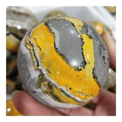 BEPHON Schöner Kristall 5–7 cm Edelstein Hummel Jaspis gelb Quarz Natursteine ​​Kugel Charme Kristallkugeln Kollektion Indie erstaunlicher Schmuck WEISHENYIN (Material : 5.5-6.5cm) von BEPHON
