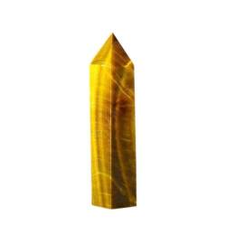 BEPHON Schöner Kristall 85mm-95mm natürlicher gelber Tigerauge-Stein-Säulen-Quarz-Stab-Kristallpunkt 1pc WEISHENYIN von BEPHON