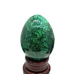 BEPHON Wunderschönes Kristall-Kristall-Ei, echte natürliche Malachit-Eier, Geschnitzte Handwerksdekoration, Reiki-Perlen WEISHENYIN (Material : 70-75mm 550-650g) von BEPHON