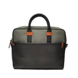 BERBA Business Bag 898-122-32 schwarz-olivgrün Einheitsgröße UNISEX Erwachsene, Schwarz/Olivgrün, Talla única, Casual von BERBA