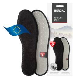 BERGAL THERMO SOFT mit PrimaLoft®-Isolation, Wintersohlen, wärmende Winter-Einlagen mit Daunen-ähnlicher Funktionsfaser, warme Schuheinlagen, Thermosohle für langanhaltend warme Füße, Gr. 41 von BERGAL