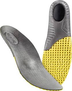 Bergal Daily Support - Die Schuheinlage mit Fußbett für jeden Tag, Grau Gelb, 37 von BERGAL