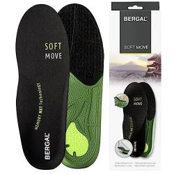 Bergal Soft Move Komfort-Einlegesohlen Größe 44/45 EU, Polsterung und Dämpfung für jeden Schritt, Memory-Schaum & Gel, bringt Schwung für den nächsten Schritt, 1 Paar von BERGAL