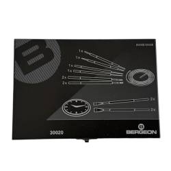 Bergeon 30020 Set Handhebel Werkzeuge in kompakter Box Uhrmacherwerkzeuge, Schwarz von BERGEON