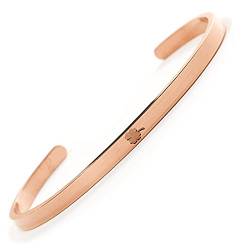 BERGERLIN Kleeblatt Armband - Glücksklee Schmuck aus Edelstahl in Rose Gold von BERGERLIN