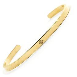 BERGERLIN Kompass Armband - Kompass Armreif aus Edelstahl in Gold von BERGERLIN