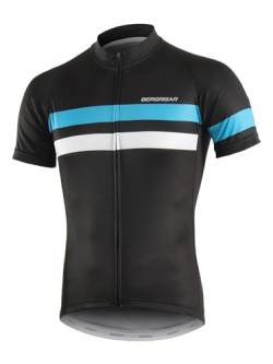 BERGRISAR Herren Radtrikot Kurzarm Bike Shirt, 8001blau, Groß von BERGRISAR